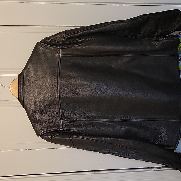 Wilsons Leather Mens Biker Jacket, size large - Picture 8 of 9